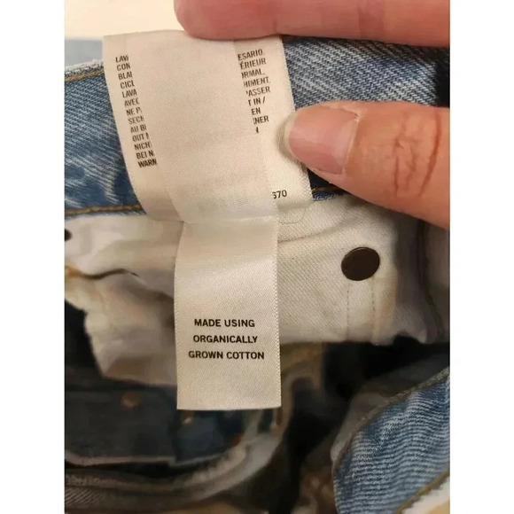 Agolde Straight Crop Distressed Jeans Size 27 Light Wash - Picture 6 of 10